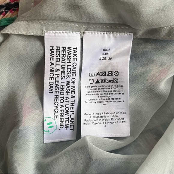 GANNI Pleated Georgette Midi Dress floral print - Picture 6 of 9